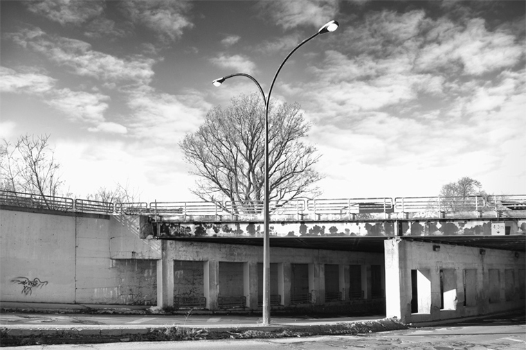 black and white photo contemporary urban landscape montreal