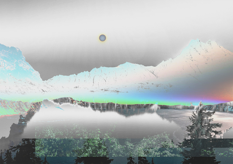 contemporary landscape lake nature