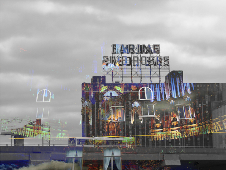 contemporary urban landscape fiveroses montreal